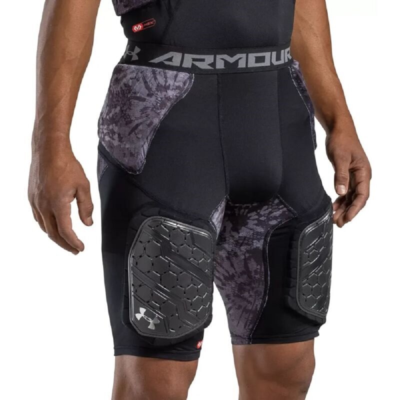 Under Armour UA21240 Gameday Armour Pro 5-Pad Girdle mit Oberschenkel-Hard-Pads – schwarz-camo Gr. L