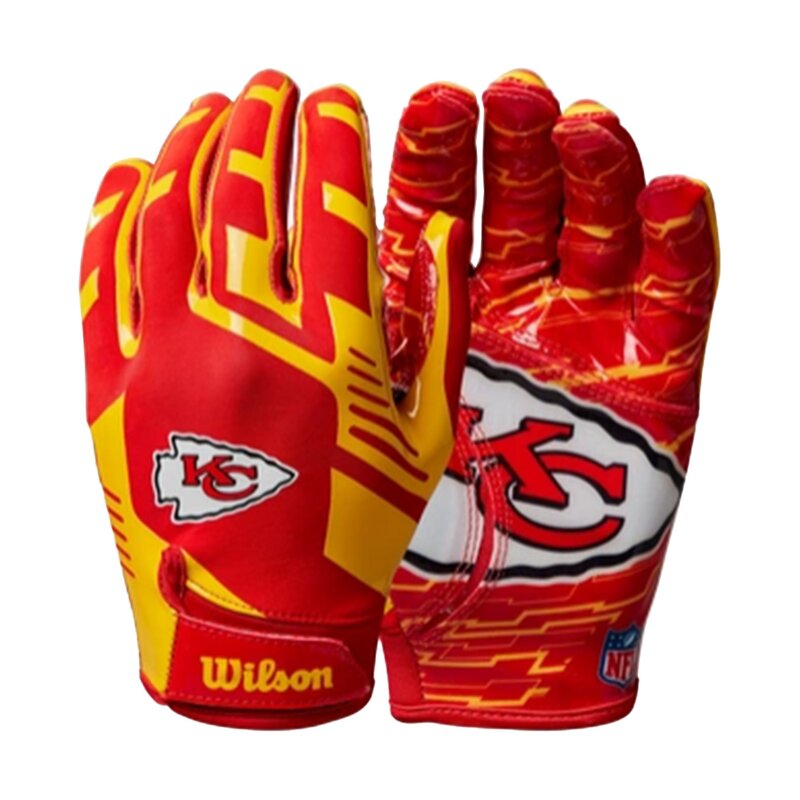 Wilson NFL Stretch Fit Adult Receiver Handschuhe – Team Kansas City Chiefs