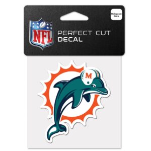 Wincraft Aufkleber 10x10cm – NFL Miami Dolphins RETRO