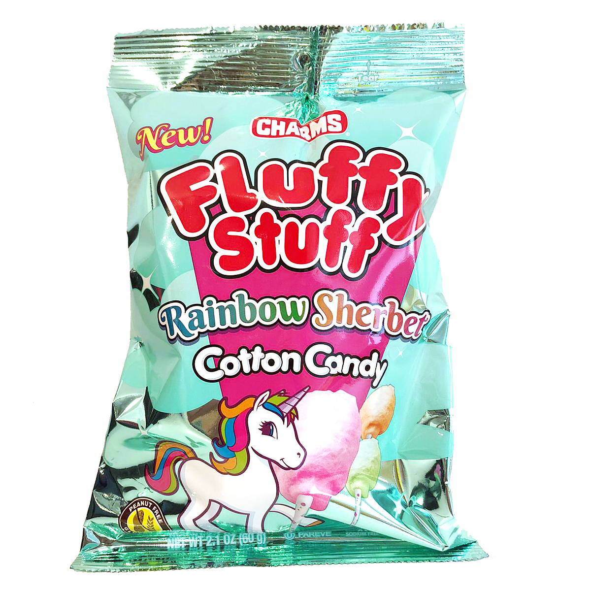 20er Pack Charms Fluffy Stuff Rainbow Sherbet Cotton Candy 60g