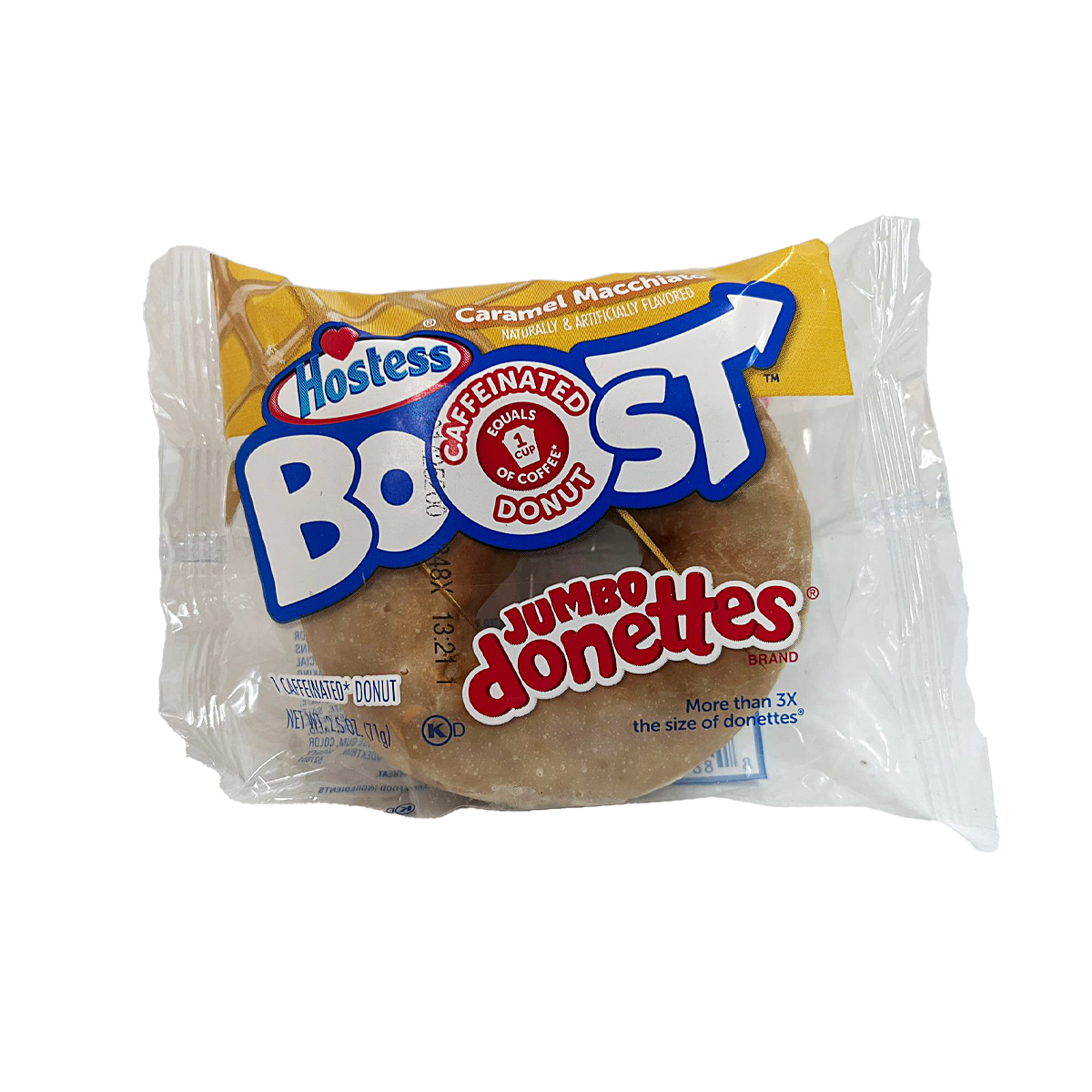 Hostess Jumbo Donettes Caramel Macchiato Boost Caffeinated Donut 71g