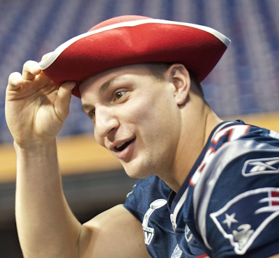 Ron Gronkowski bei Super Bowl XLVI Pressekonferenz 2012