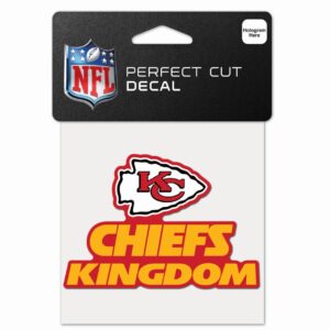 NFL Perfect Cut 10x10cm Aufkleber Kansas City Chiefs SLOGAN