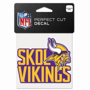 NFL Perfect Cut 10x10cm Aufkleber Minnesota Vikings SLOGAN