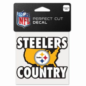 NFL Perfect Cut 10x10cm Aufkleber Pittsburgh Steelers SLOGAN