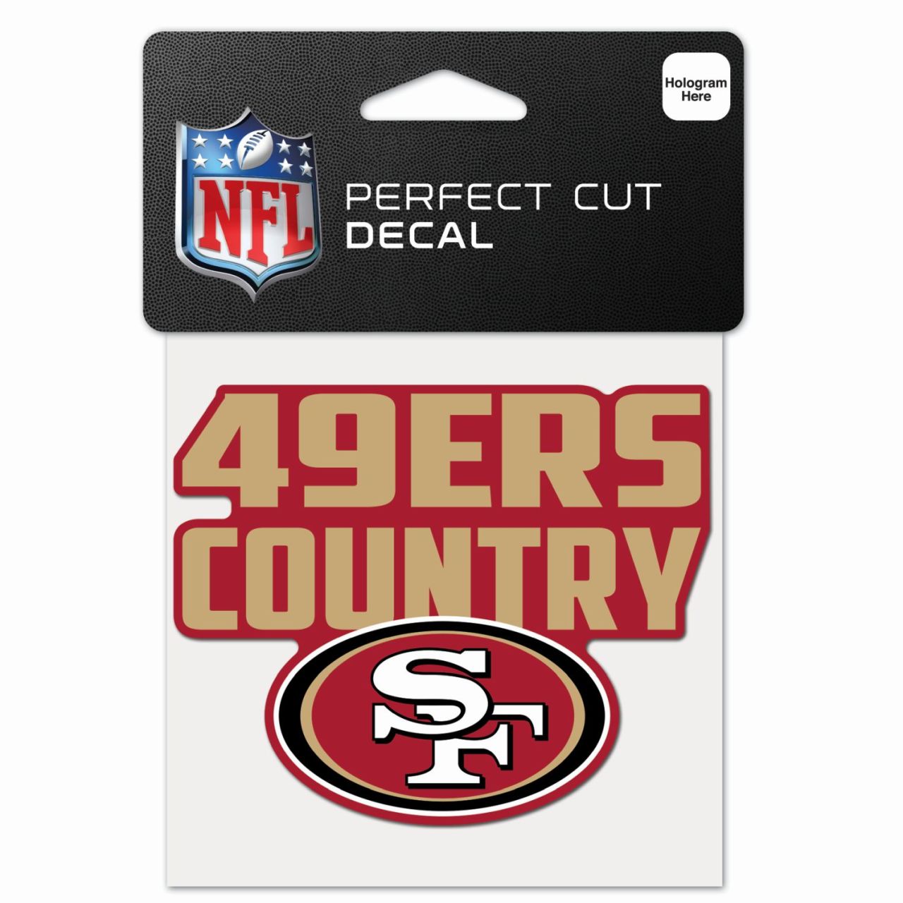 NFL Perfect Cut 10x10cm Aufkleber San Francisco 49ers SLOGAN