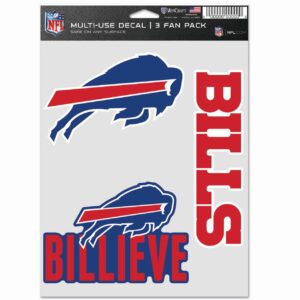 NFL Aufkleber Multi-Use 3er Set 20x15cm – Buffalo Bills