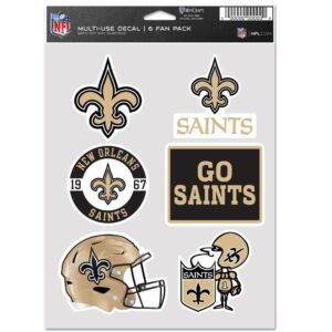 NFL Aufkleber Multi-Use 6er Set 19x14cm New Orleans Saints