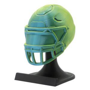 American Football MVP Helm Trophäe blau-grün Helm + Ständer kein Druck