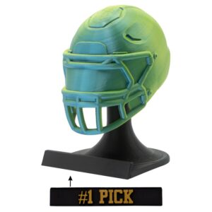 American Football MVP Helm Trophäe blau-grün Helm + Ständer No.1 Pick