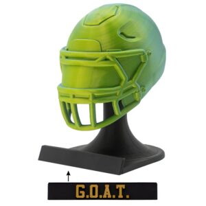 American Football MVP Helm Trophäe grün-blau Helm + Ständer GOAT