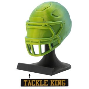 American Football MVP Helm Trophäe grün-blau Helm + Ständer Tackle King