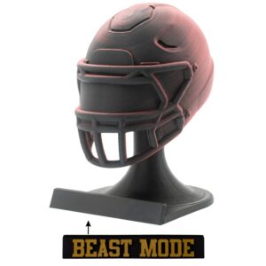 American Football MVP Helm Trophäe schwarz-rot Helm + Ständer Beast Mode