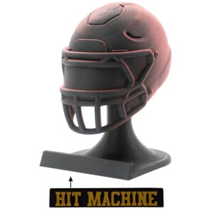 American Football MVP Helm Trophäe schwarz-rot Helm + Ständer Hit Machine