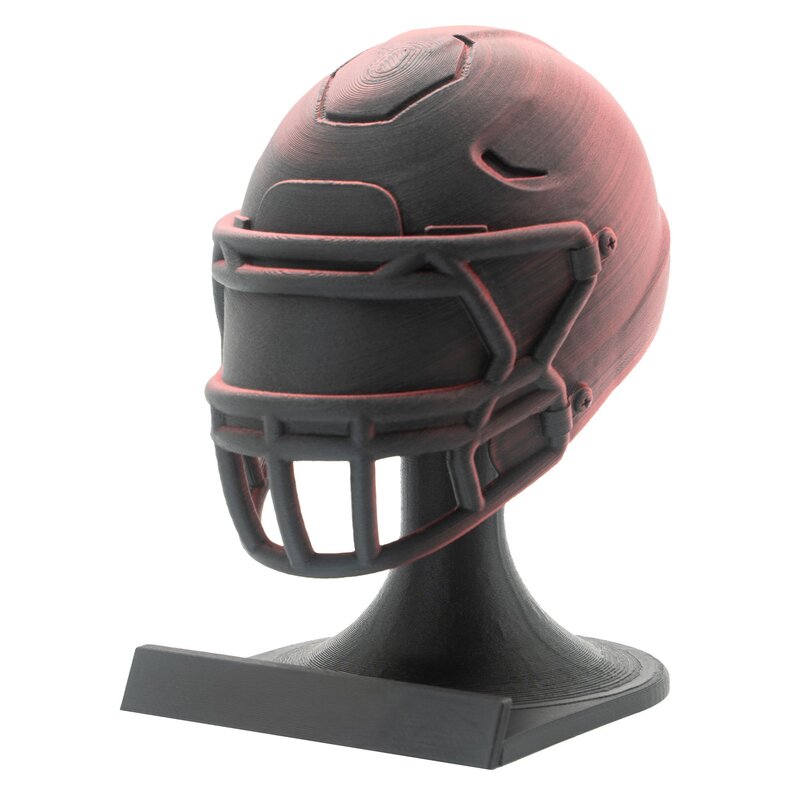 American Football MVP Helm Trophäe schwarz-rot Helm + Ständer kein Druck