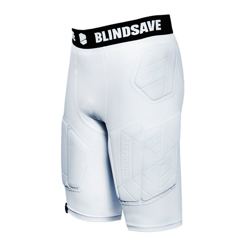 BLINDSAVE Padded Compression Shorts Pro +, 5 Pad Unterhose – weiß Gr. XS