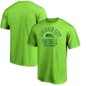 Herren Seattle Seahawks Fanatics – Neongrünes T-Shirt mit Spitznamen „Hometown“