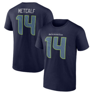 T-Shirt mit Name und Nummer der Seattle Seahawks – DK Metcalf 14 – Herren